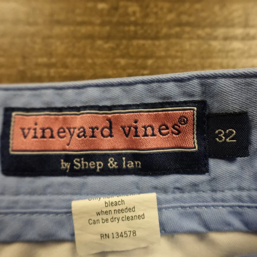 Vineyard Vines‎ Club Shorts Men's 32 Light Blue 8.5" Inseam - Picture 2 of 11